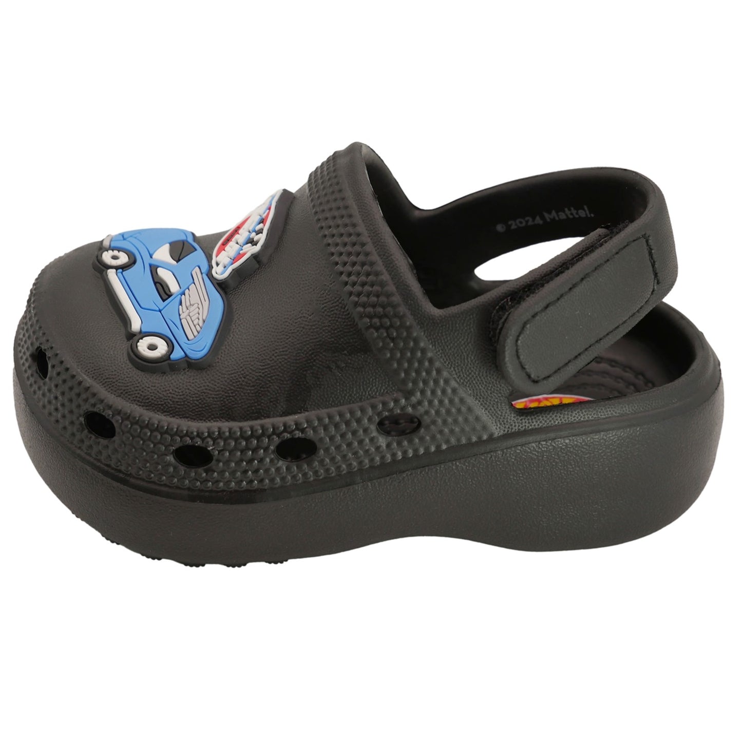 Hot Wheels Toddler Boys' Clogs with Adjustable Strap - Black Speed Club