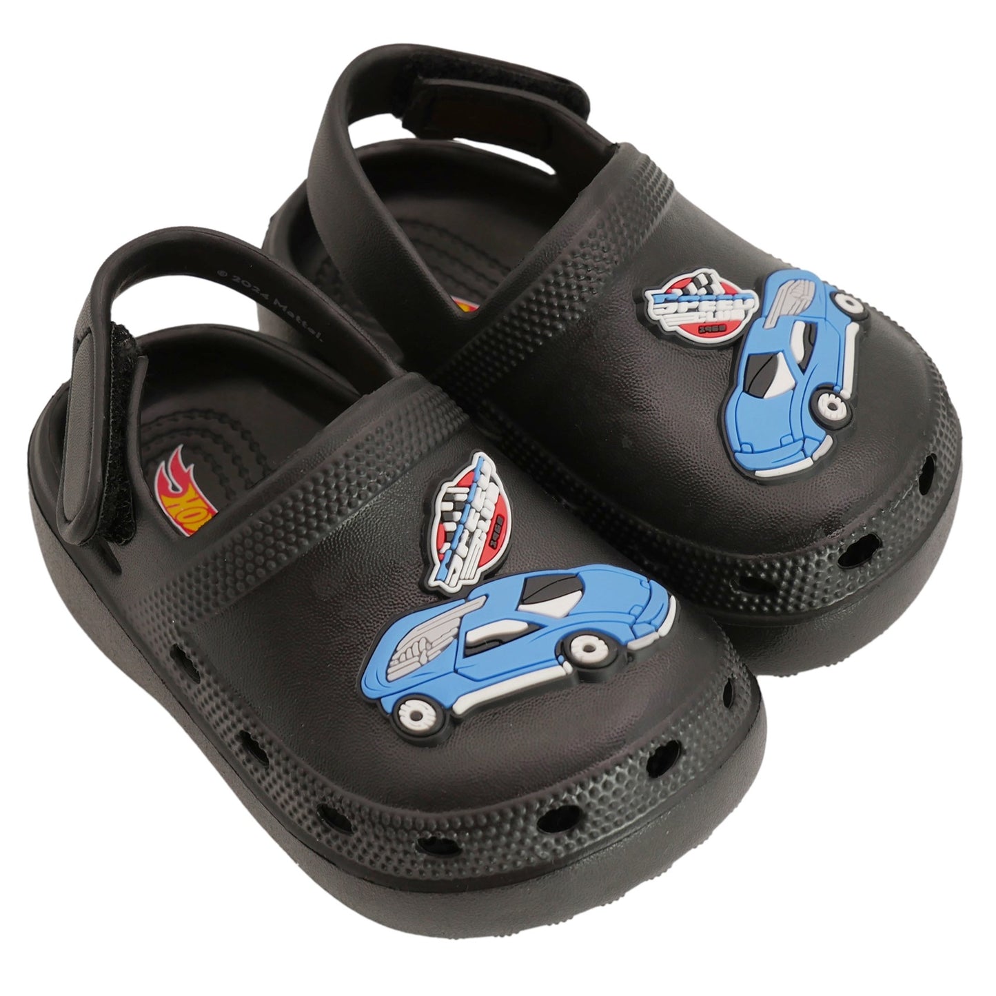 Hot Wheels Toddler Boys' Clogs with Adjustable Strap - Black Speed Club