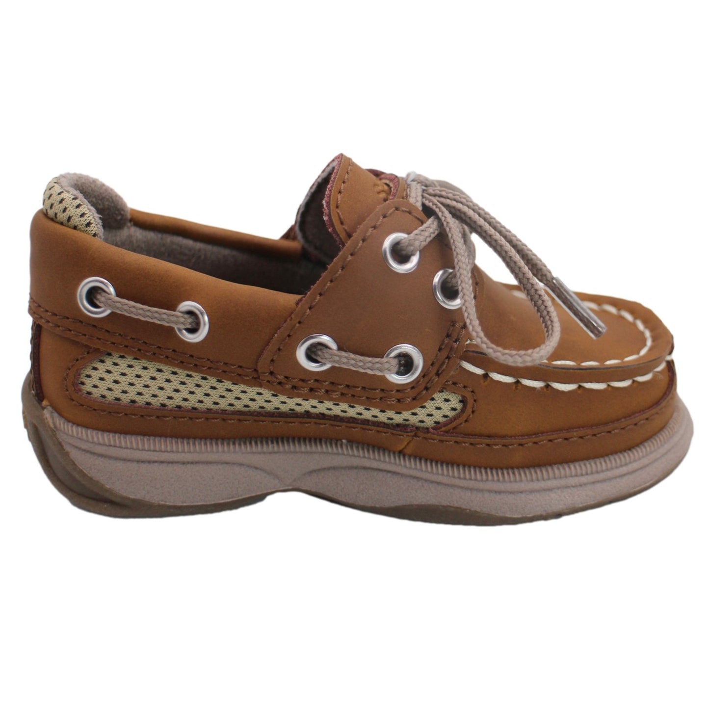 Sperry Toddler Lanyard Boat Shoe with Memory Foam Insole - Chestnut Leather