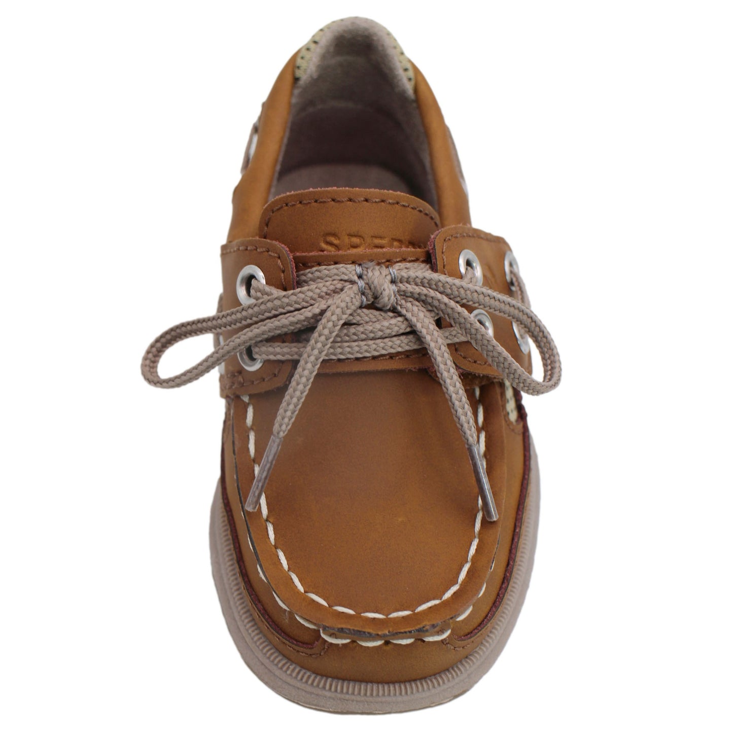Sperry Toddler Lanyard Boat Shoe with Memory Foam Insole - Chestnut Leather
