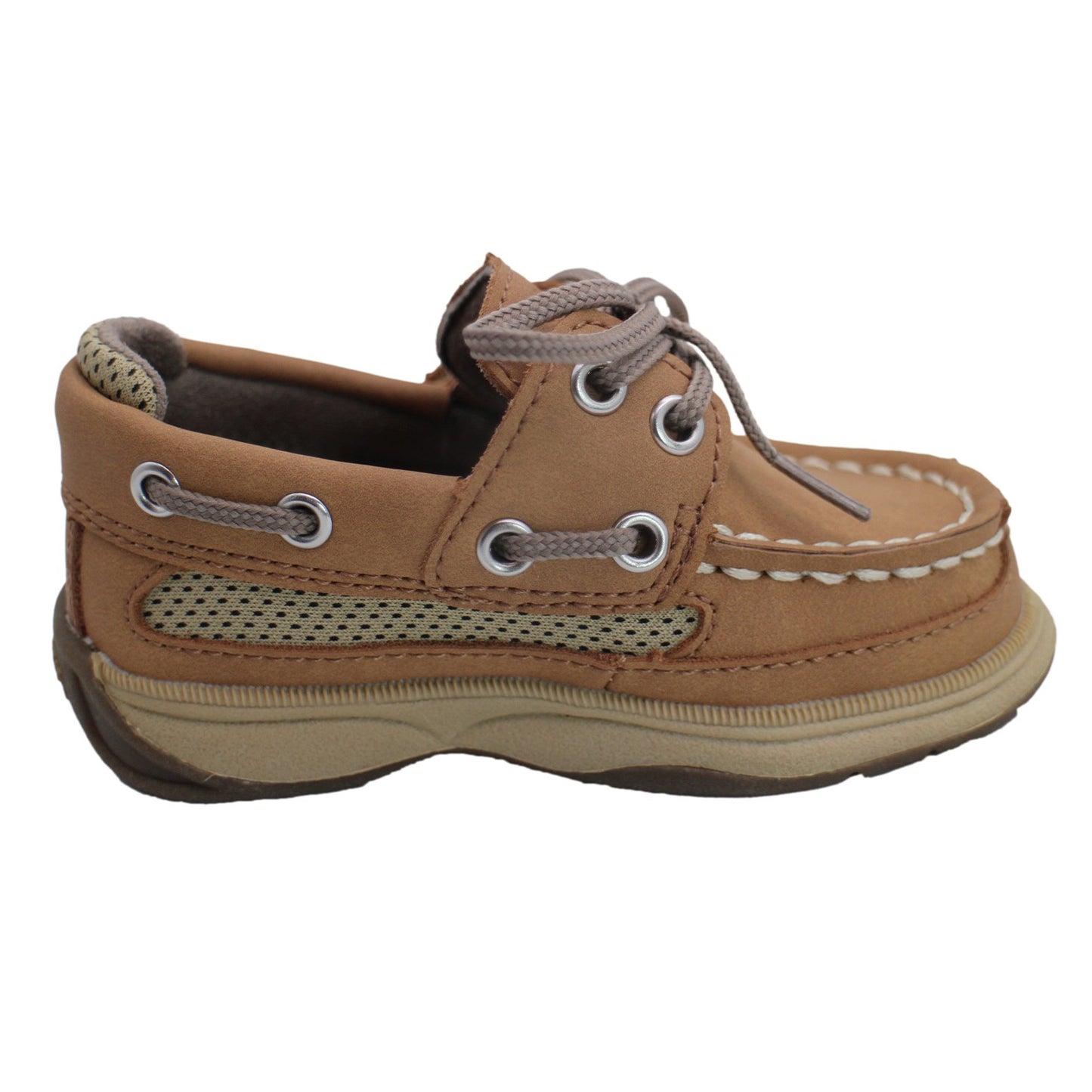 Sperry Toddler Lanyard Boat Shoe with Memory Foam Insole - Tan Leather