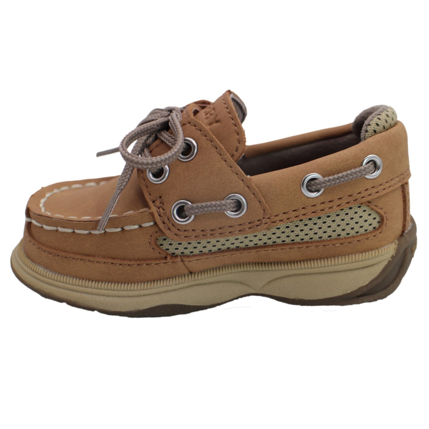 Sperry Toddler Lanyard Boat Shoe with Memory Foam Insole - Tan Leather