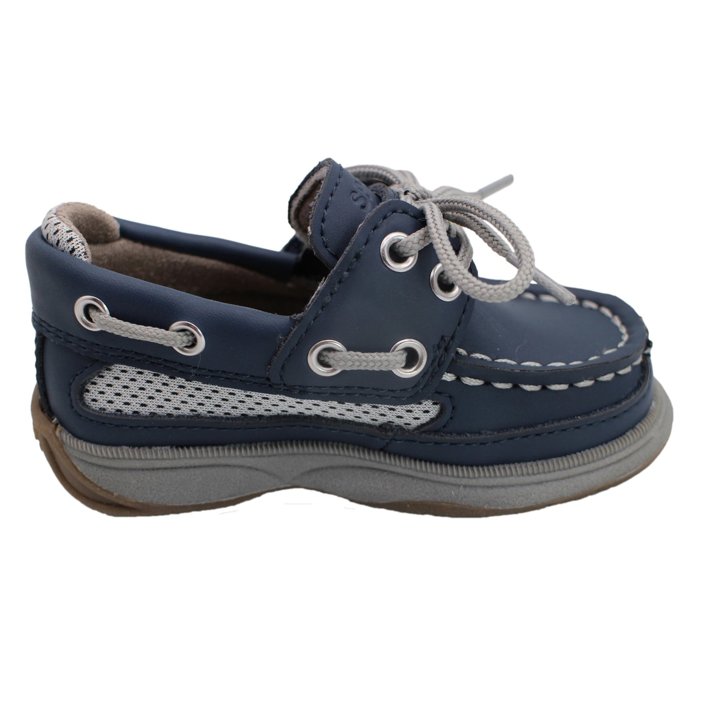 Sperry Toddler Lanyard Boat Shoe with Memory Foam Insole - Navy Leather