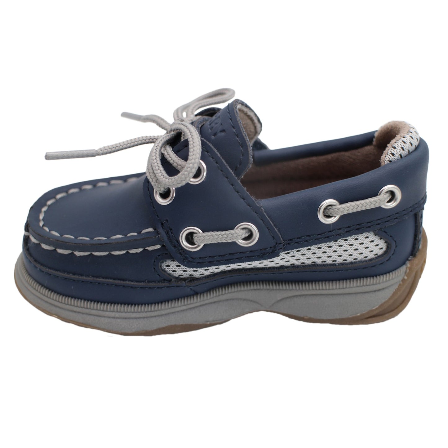 Sperry Toddler Lanyard Boat Shoe with Memory Foam Insole - Navy Leather