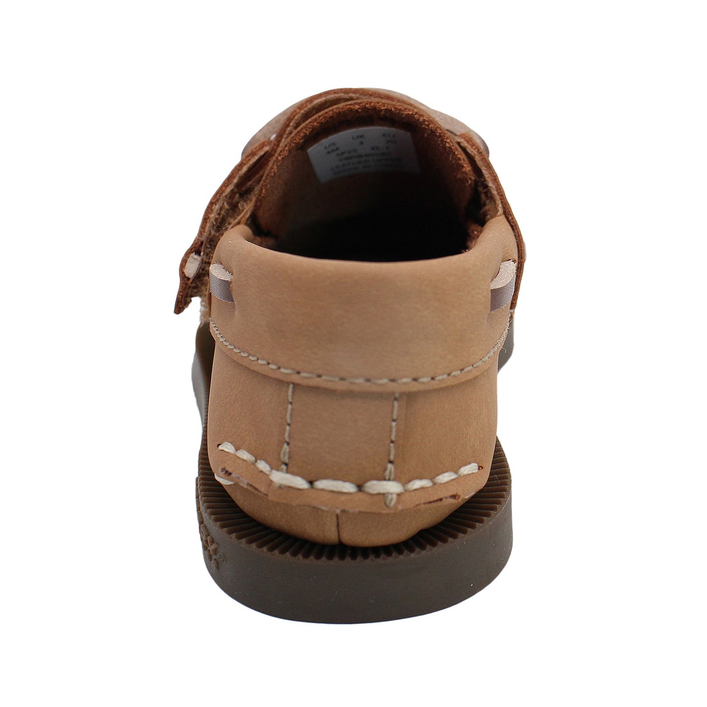 Sperry Toddler Authentic Original Boat Shoe - Tan Leather with Hook & Loop Closure