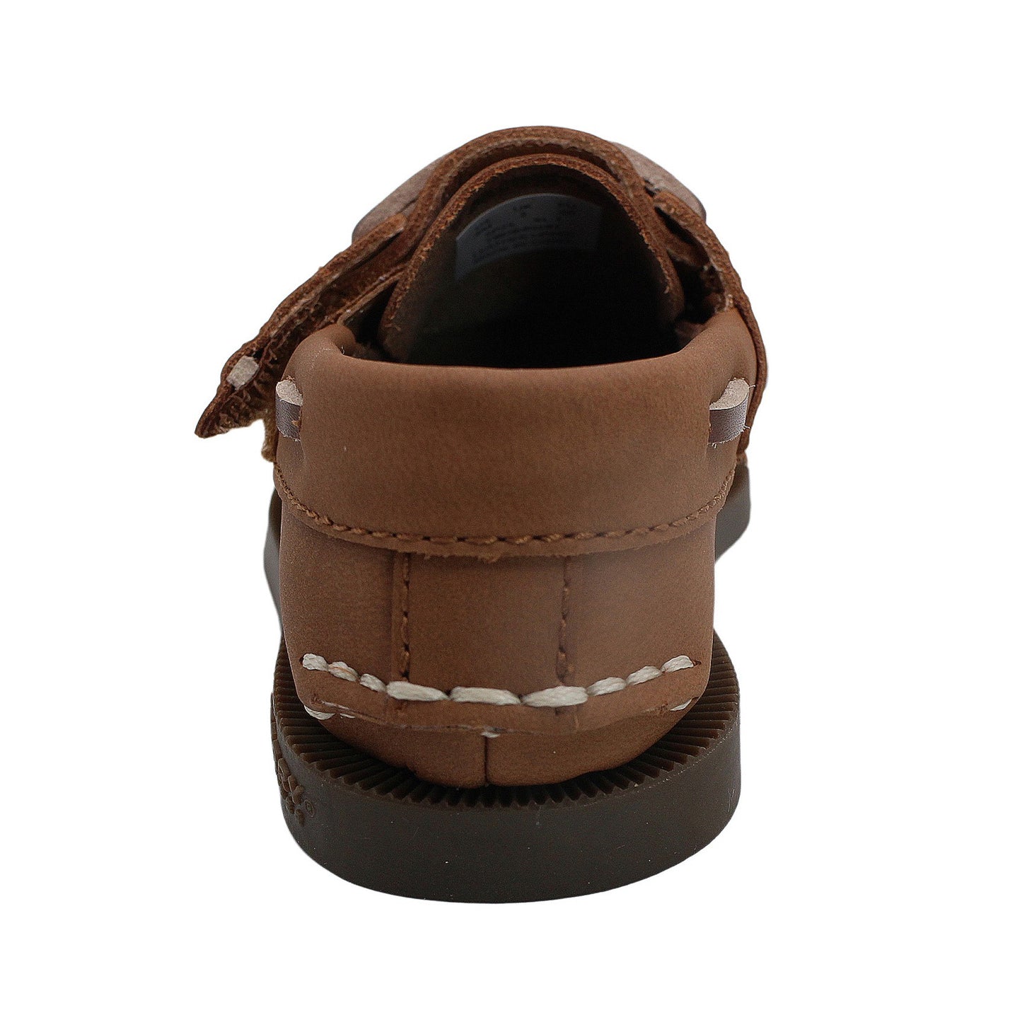 Sperry Toddler Authentic Original Boat Shoe - Chestnut Leather with Hook & Loop Closure