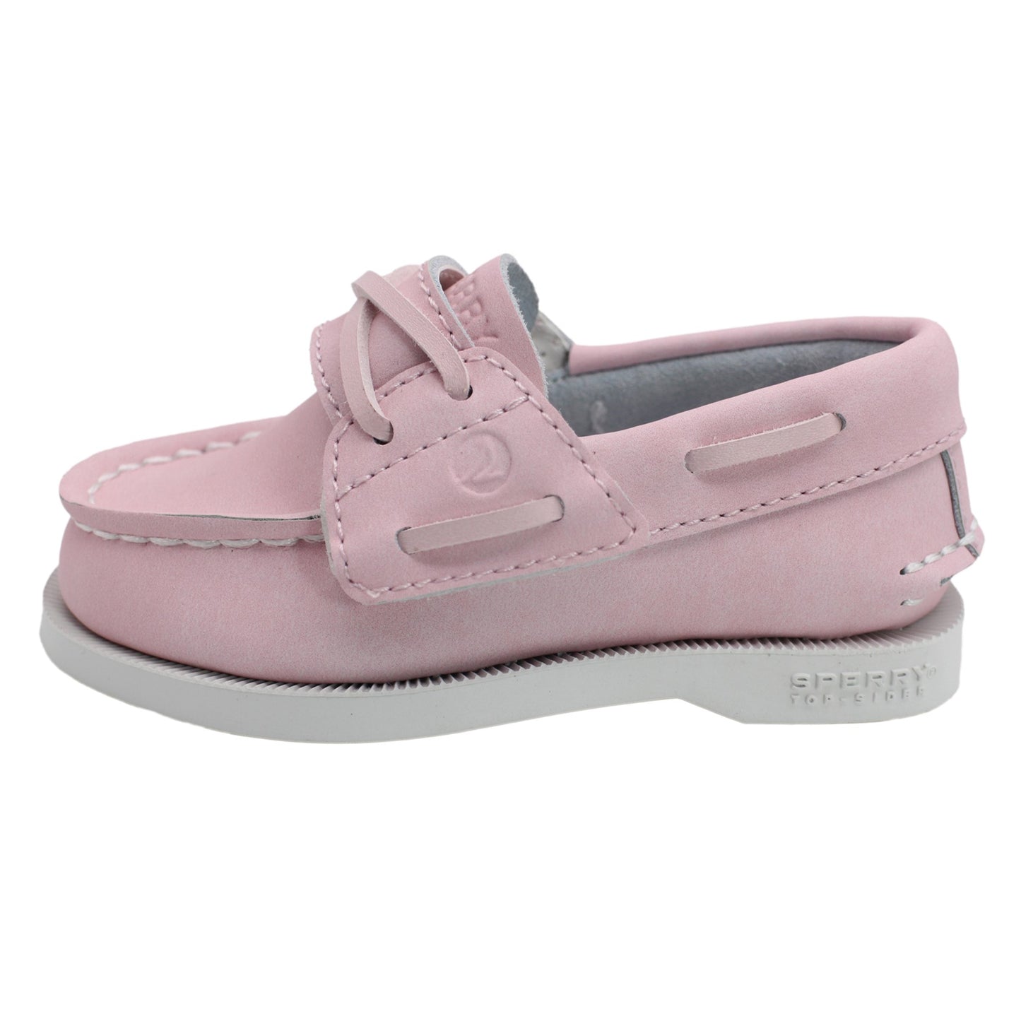Sperry Toddler Authentic Original Boat Shoe - Blush Leather with Hook & Loop Closure
