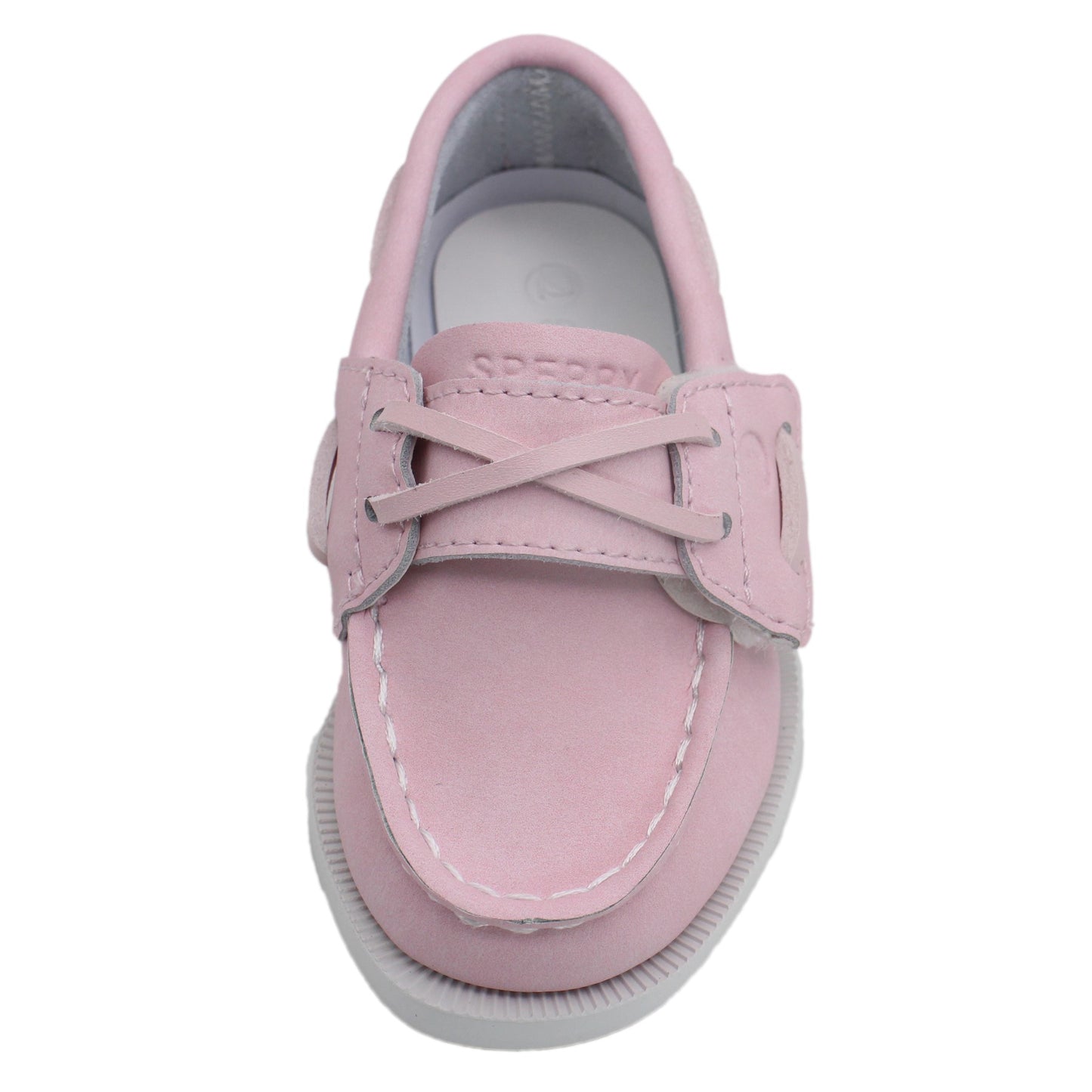 Sperry Toddler Authentic Original Boat Shoe - Blush Leather with Hook & Loop Closure