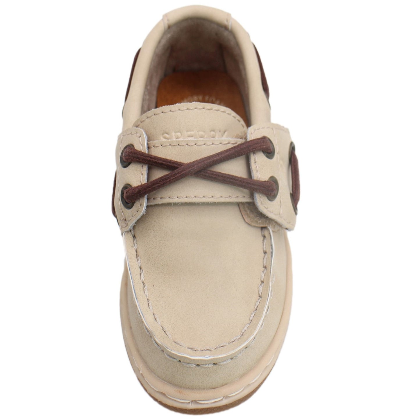 Sperry Toddler Cup II Boat Shoe with Memory Foam Insole - Tan Leather