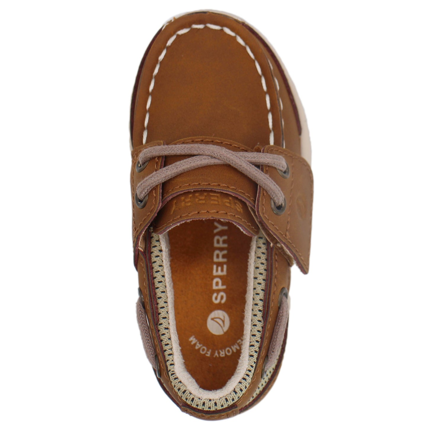 Sperry Toddler Cup II Boat Shoe with Memory Foam Insole - Sporty Chestnut Leather