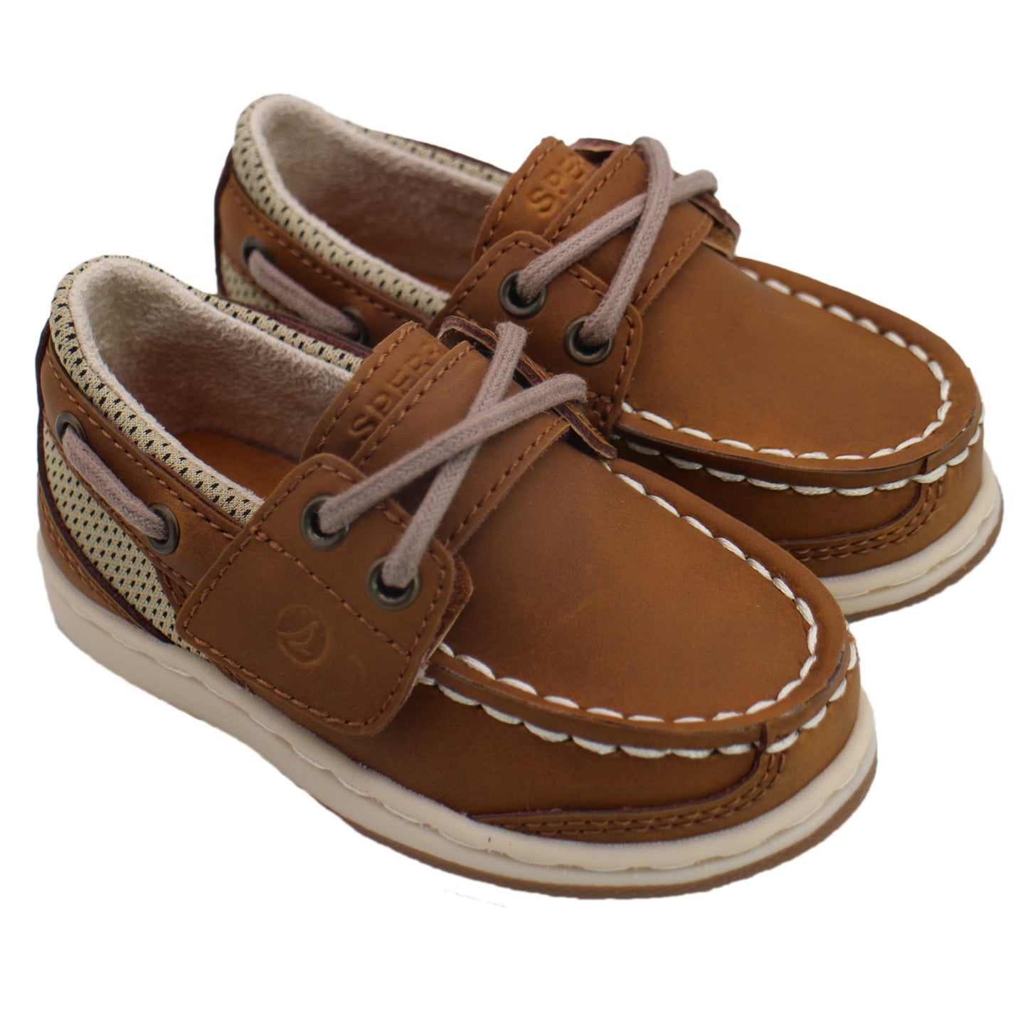 Sperry Toddler Cup II Boat Shoe with Memory Foam Insole - Sporty Chestnut Leather