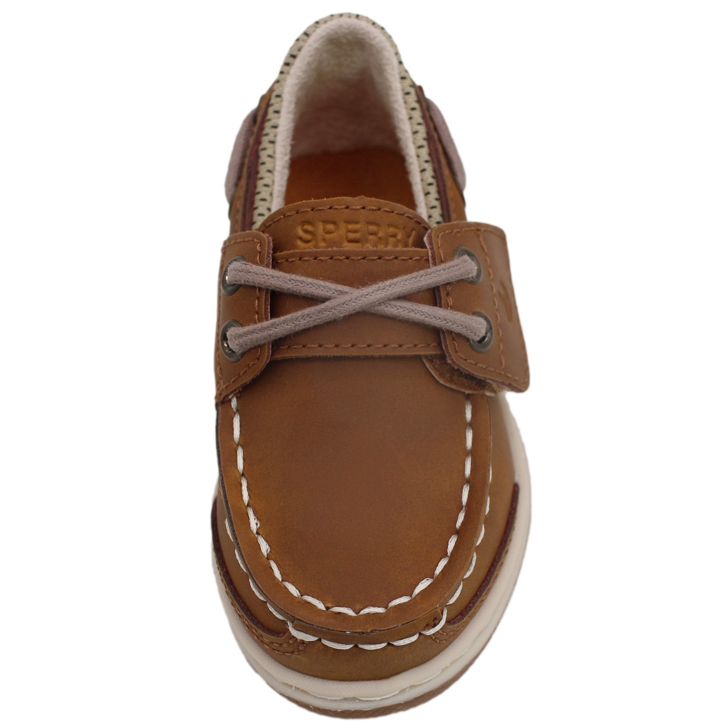 Sperry Toddler Cup II Boat Shoe with Memory Foam Insole - Sporty Chestnut Leather