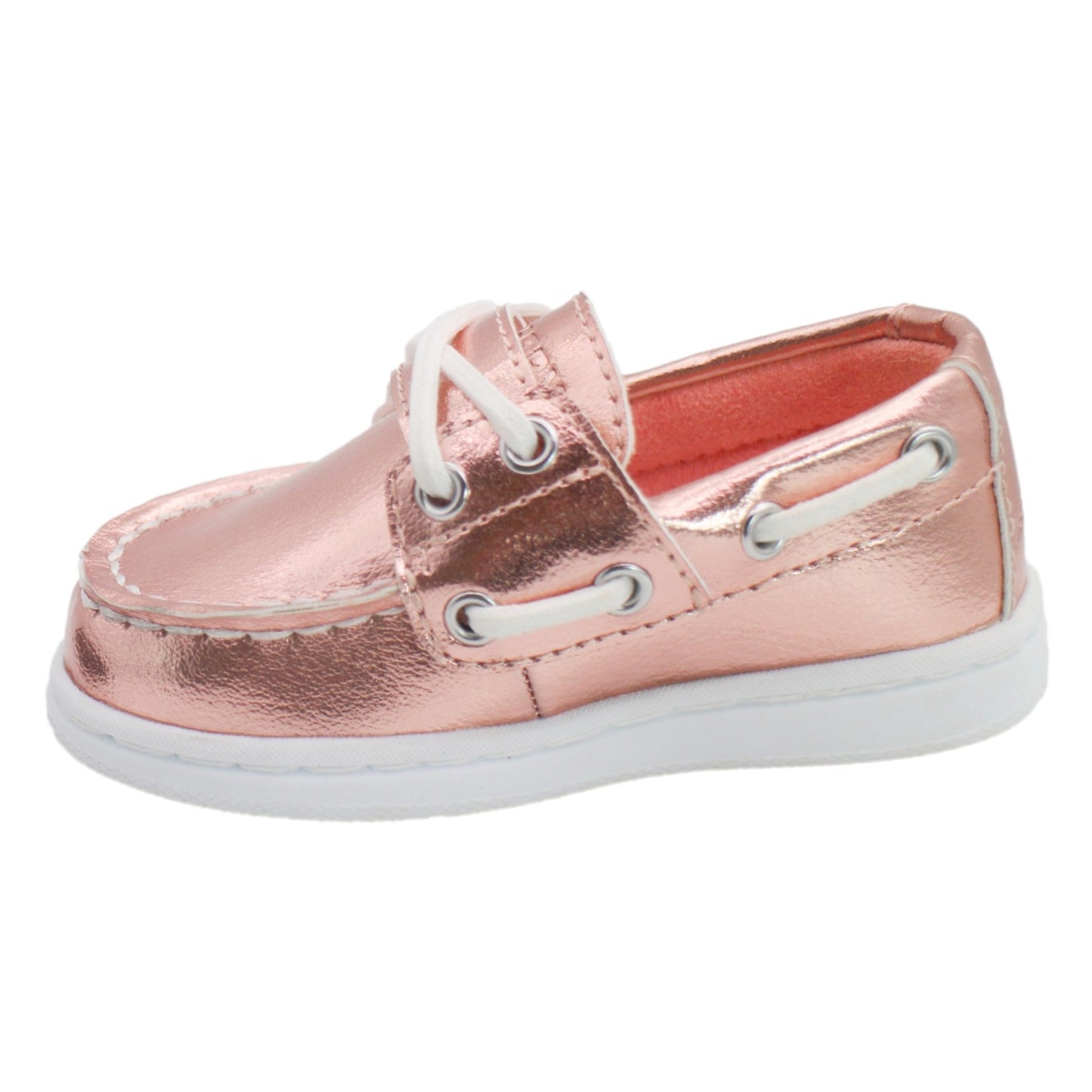 Sperry Toddler Cup II Boat Shoe with Memory Foam Insole - Rose Gold Shine PU