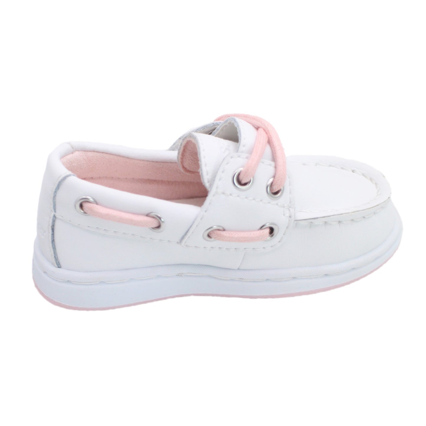 Sperry Toddler Cup II Boat Shoe with Memory Foam Insole - White Leather