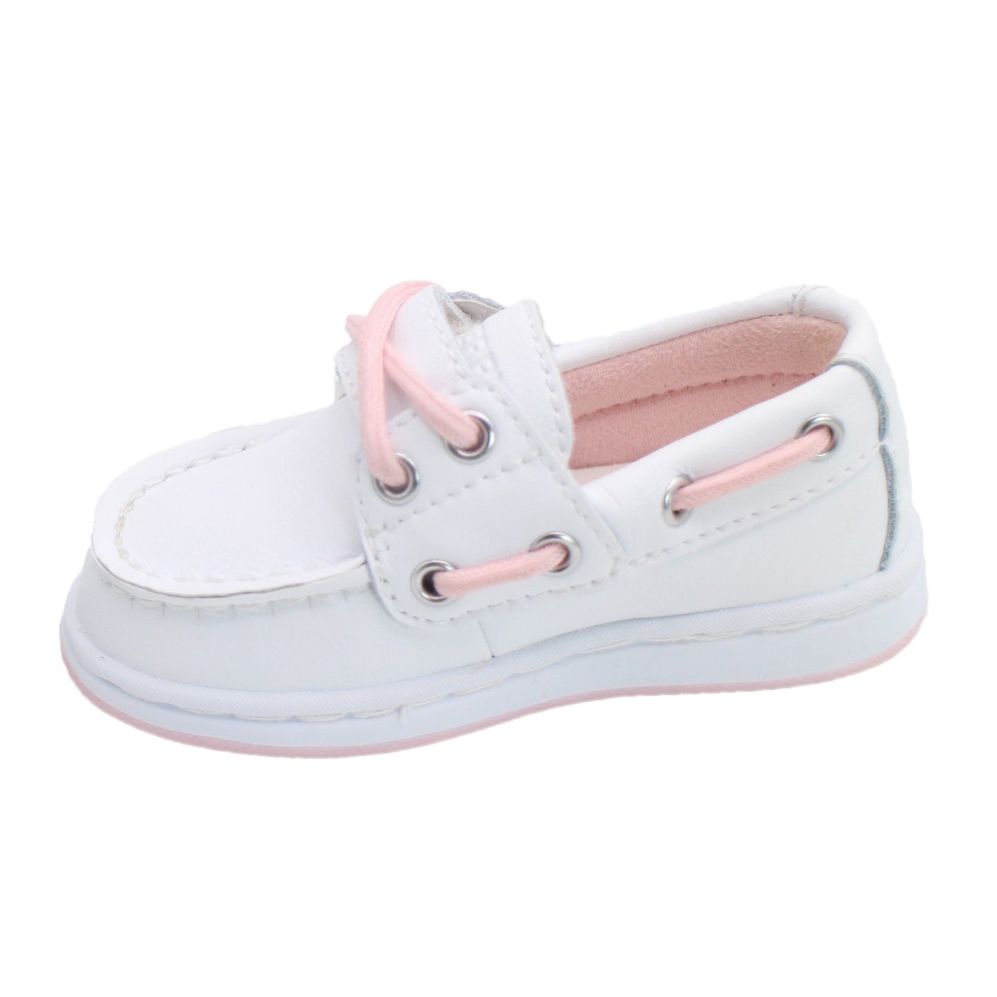 Sperry Toddler Cup II Boat Shoe with Memory Foam Insole - White Leather