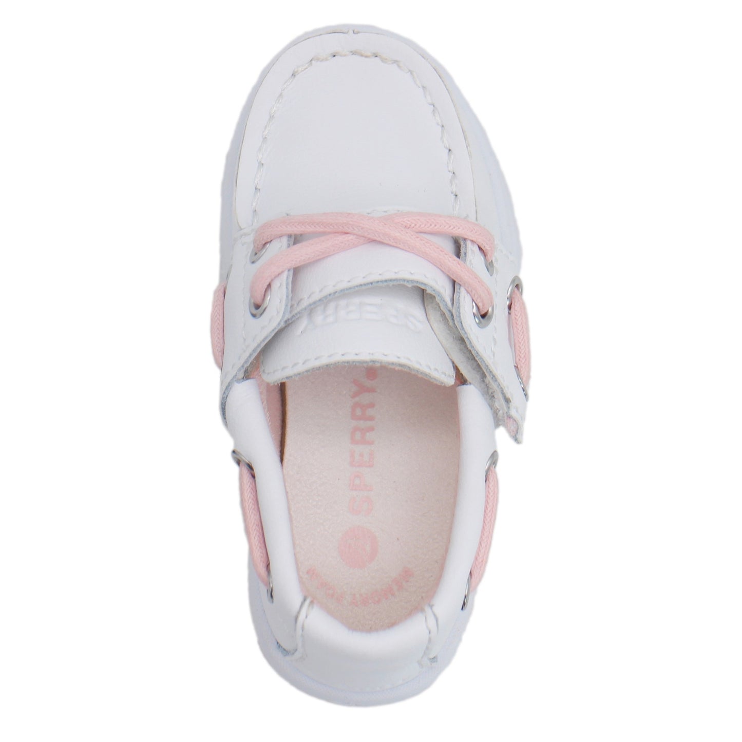 Sperry Toddler Cup II Boat Shoe with Memory Foam Insole - White Leather