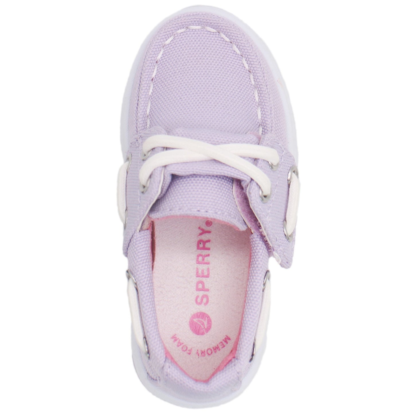 Sperry Toddler Cup II Boat Shoe with Memory Foam Insole - Lavender Canvas
