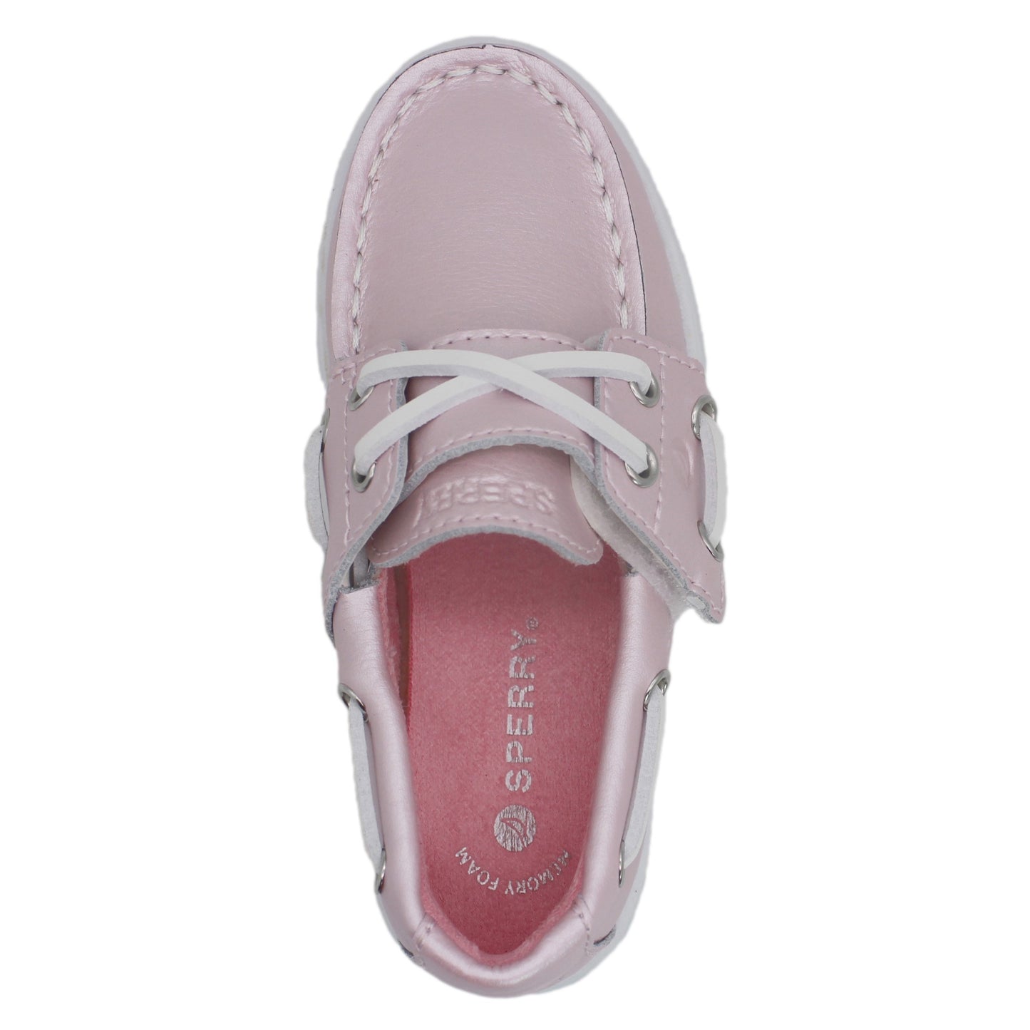 Sperry Toddler Cup II Boat Shoe with Memory Foam Insole - Pearlized Pink Leather