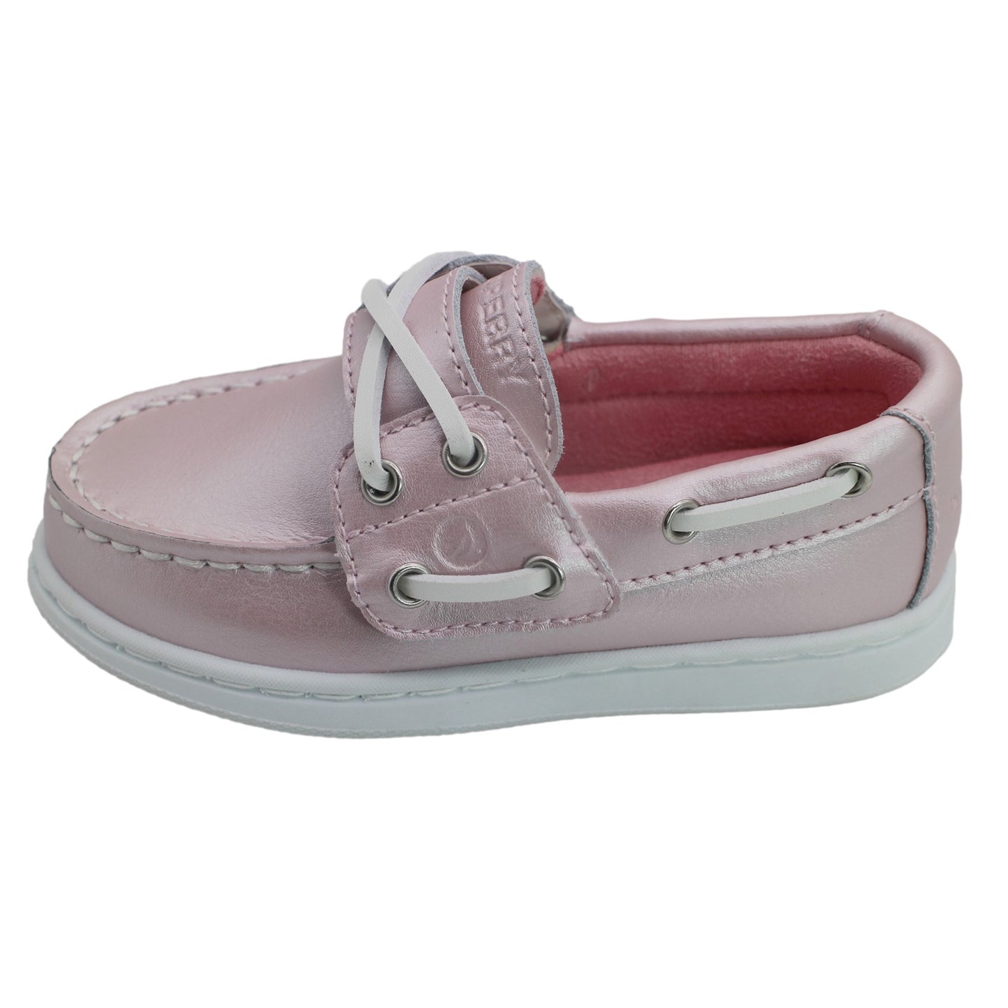 Sperry Toddler Cup II Boat Shoe with Memory Foam Insole - Pearlized Pink Leather