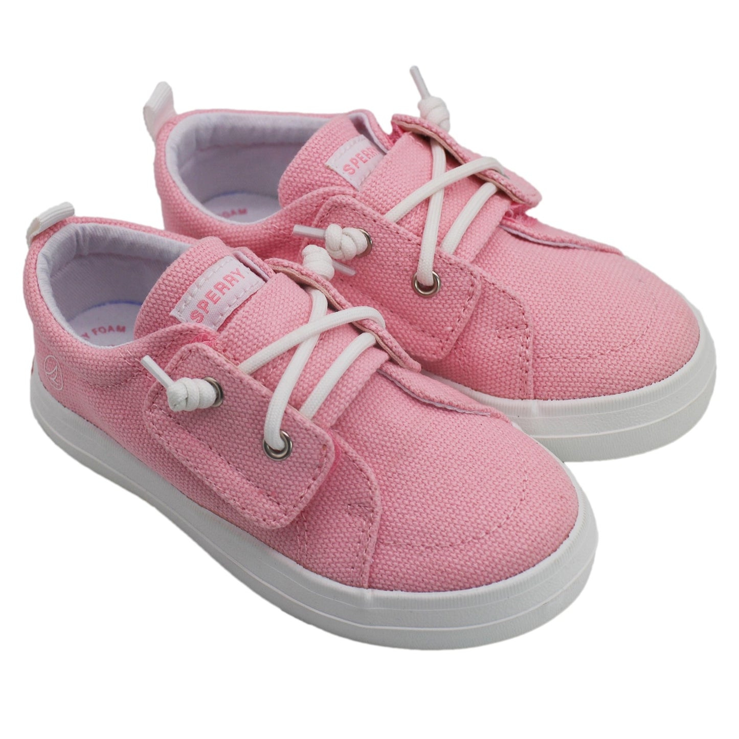 Sperry Toddler Sneakers with Memory Foam Insole - Light Pink Canvas