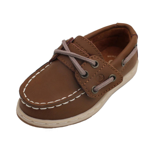 Sperry Toddler Cup II Boat Shoe with Memory Foam Insole - Chestnut Leather