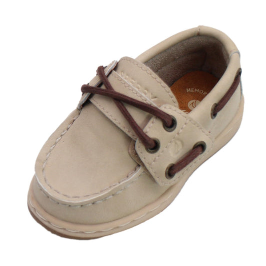 Sperry Toddler Cup II Boat Shoe with Memory Foam Insole - Tan Leather