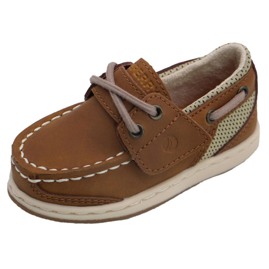 Sperry Toddler Cup II Boat Shoe with Memory Foam Insole - Sporty Chestnut Leather