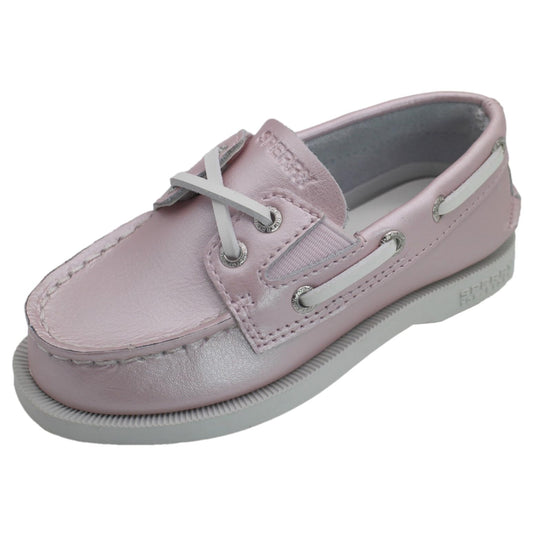 Sperry Toddler Authentic Original Boat Shoe - Pearlized Pink Leather
