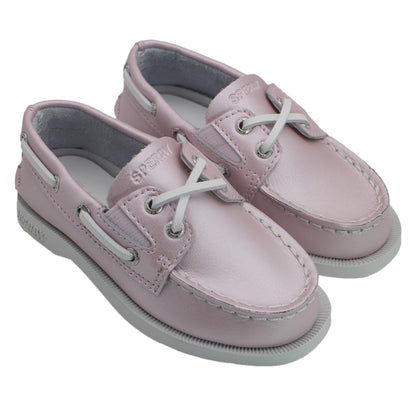 Sperry Toddler Authentic Original Boat Shoe - Pearlized Pink Leather