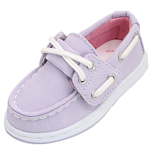 Sperry Toddler Cup II Boat Shoe with Memory Foam Insole - Lavender Canvas