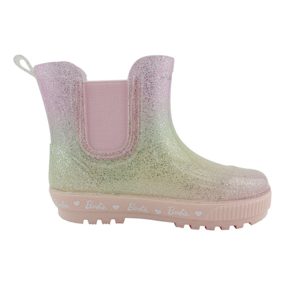 Barbie Toddler Chelsea Rain Boots - Pastel Rainbow Ombre Glitter