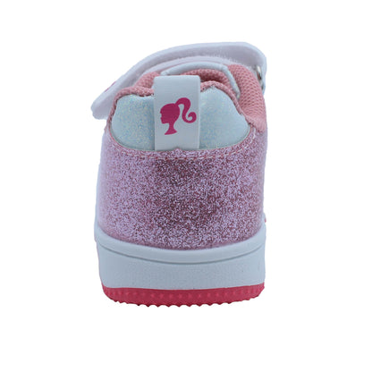 Barbie Toddler Girls' Glitter Sneakers - Pink & White Barbie