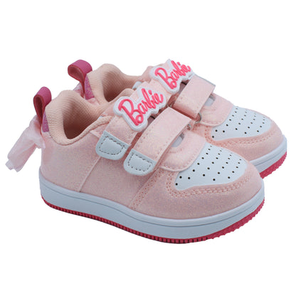 Barbie Toddler Girls' Glitter Sneakers - Pink Barbie with Bow