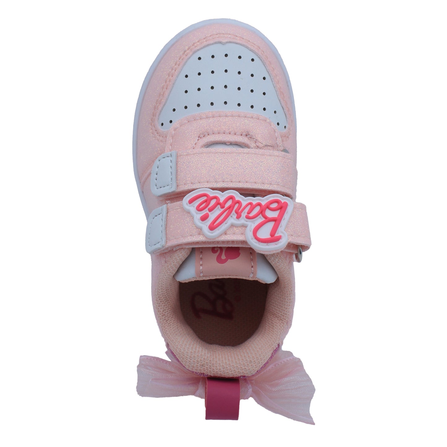 Barbie Toddler Girls' Glitter Sneakers - Pink Barbie with Bow