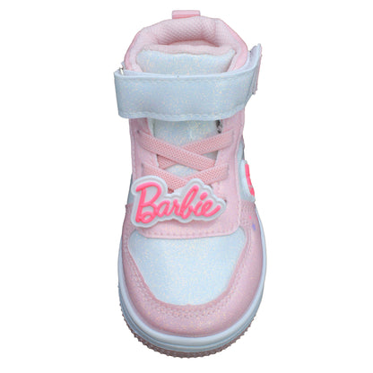 Barbie Toddler Girls' High-Top Sneakers - Light Pink Glitter Barbie