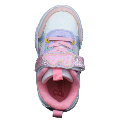 Barbie Toddler Girls' Light-Up Sneakers - Pastel Rainbow
