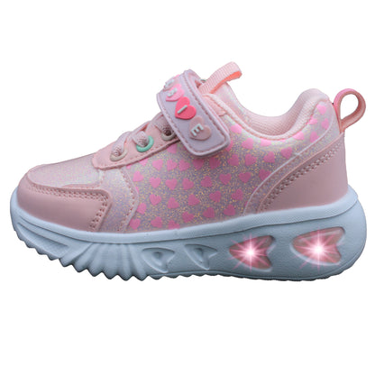 Barbie Toddler Girls' Light-Up Sneakers - Light Pink