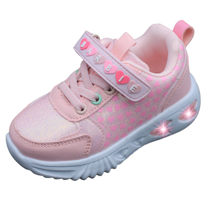 Barbie Toddler Girls' Light-Up Sneakers - Light Pink