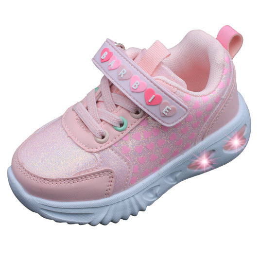 Barbie Toddler Girls' Light-Up Sneakers - Light Pink