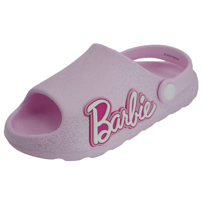 Barbie Toddler Girls' Cloud Slides - Medium Pink Glitter