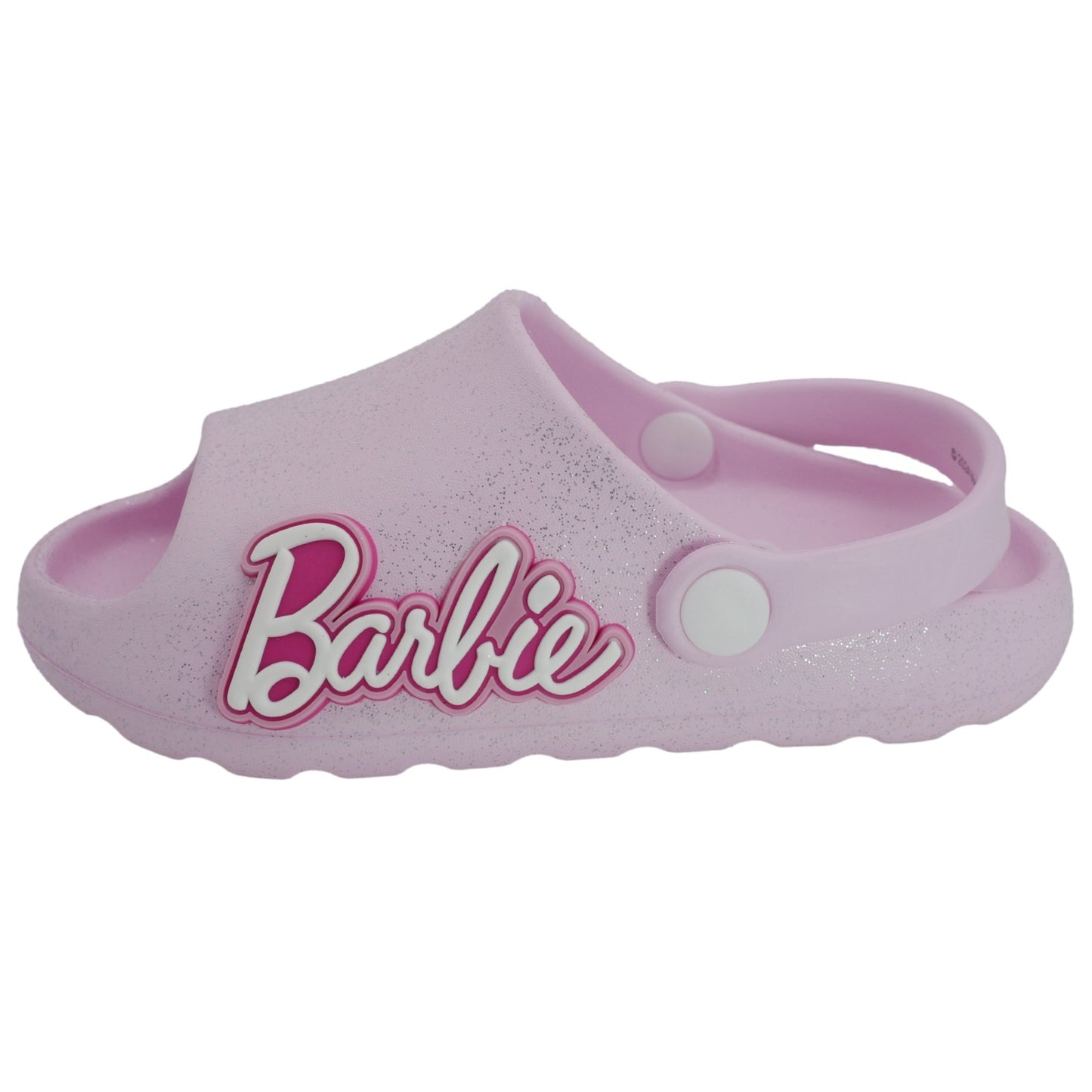 Barbie Toddler Girls' Cloud Slides - Medium Pink Glitter