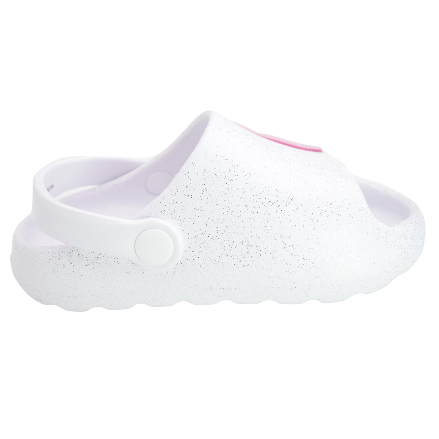 Barbie Toddler Girls' Cloud Slides - White Glitter