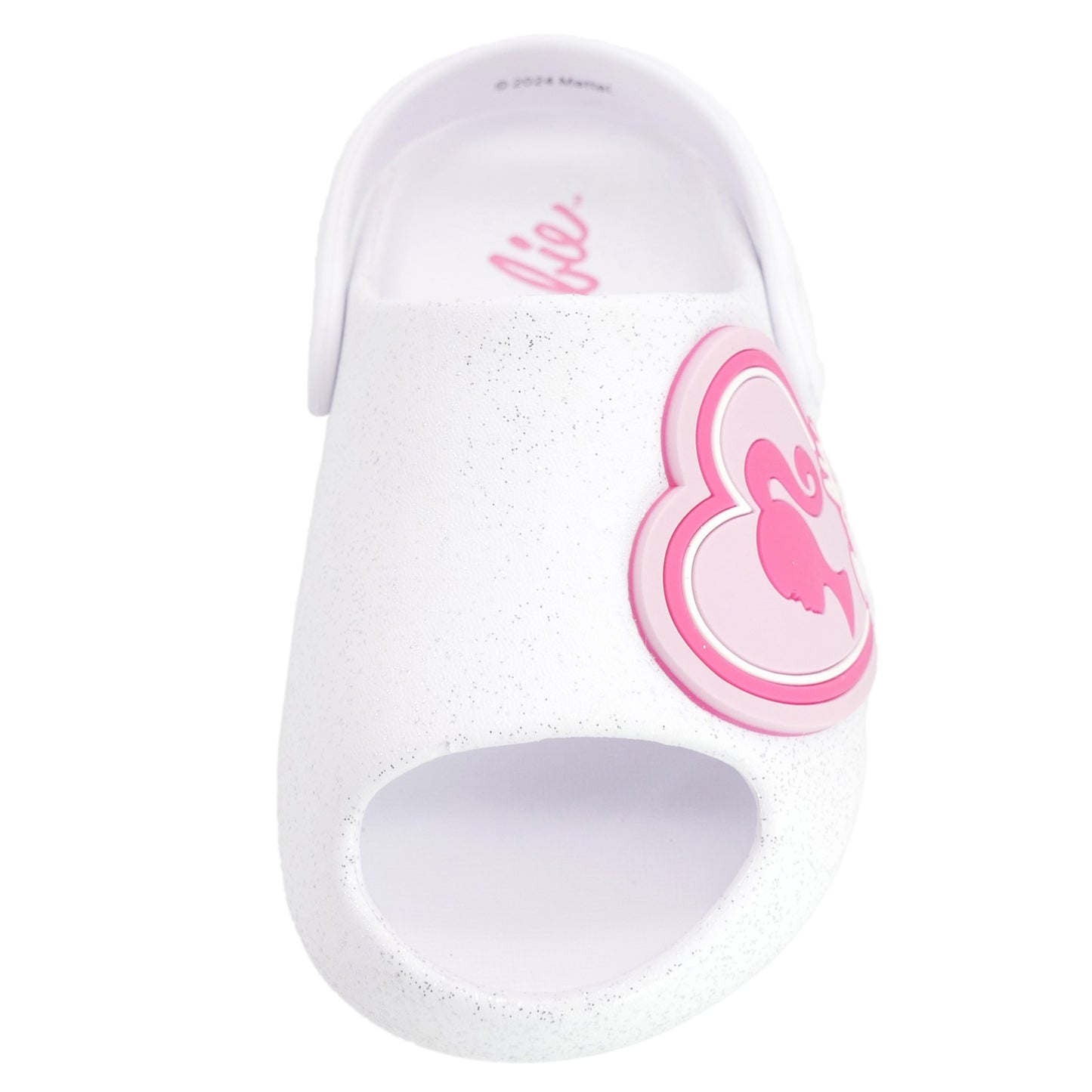 Barbie Toddler Girls' Cloud Slides - White Glitter