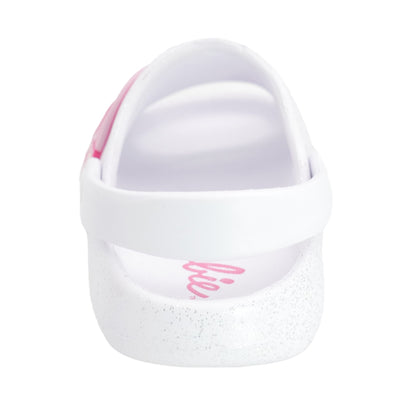 Barbie Toddler Girls' Cloud Slides - White Glitter