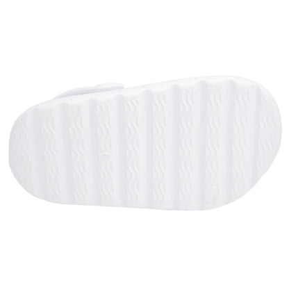 Barbie Toddler Girls' Cloud Slides - White Glitter