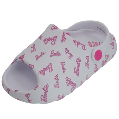 Barbie Toddler Girls' Cloud Slides - White