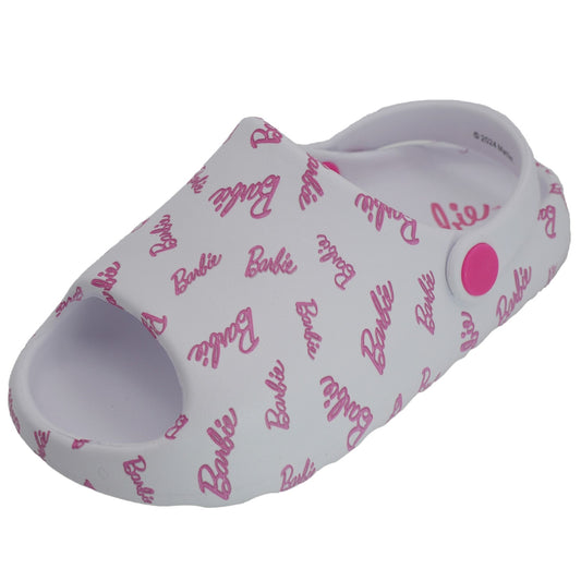 Barbie Toddler Girls' Cloud Slides - White