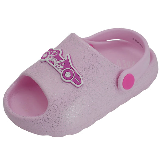 Barbie Toddler Girls' Cloud Slides - Barbie Light Pink Glitter