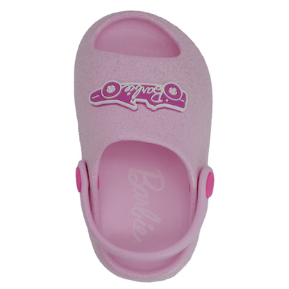 Barbie Toddler Girls' Cloud Slides - Barbie Light Pink Glitter