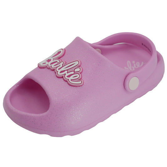 Barbie Toddler Girls' Cloud Slides - Barbie Medium Pink Glitter